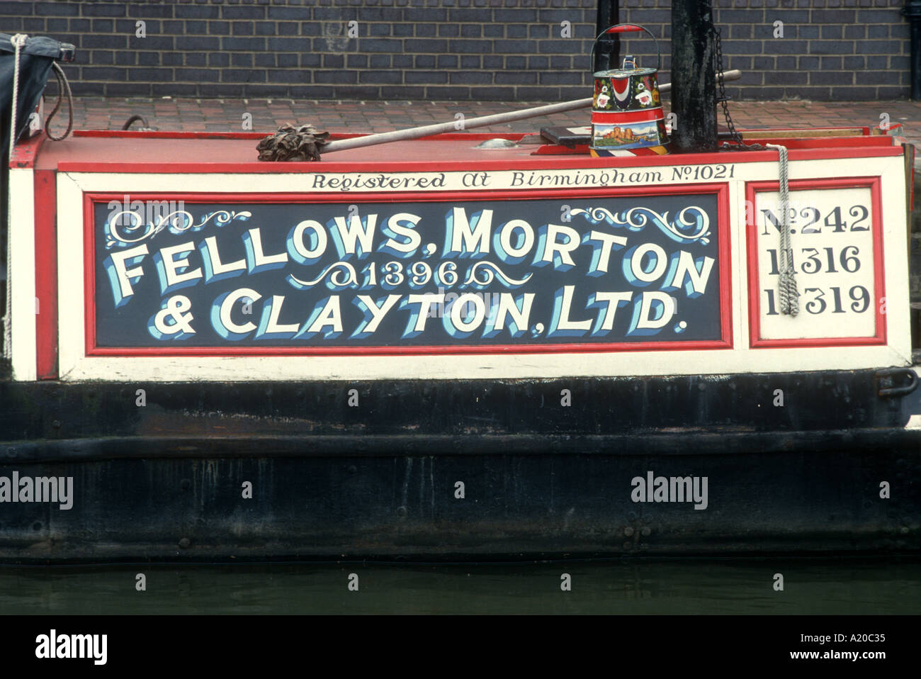 1898 borsisti Morton e Clayton butty Northwich cabina principale National Waterways Museum Donisthorpe England Regno Unito Foto Stock