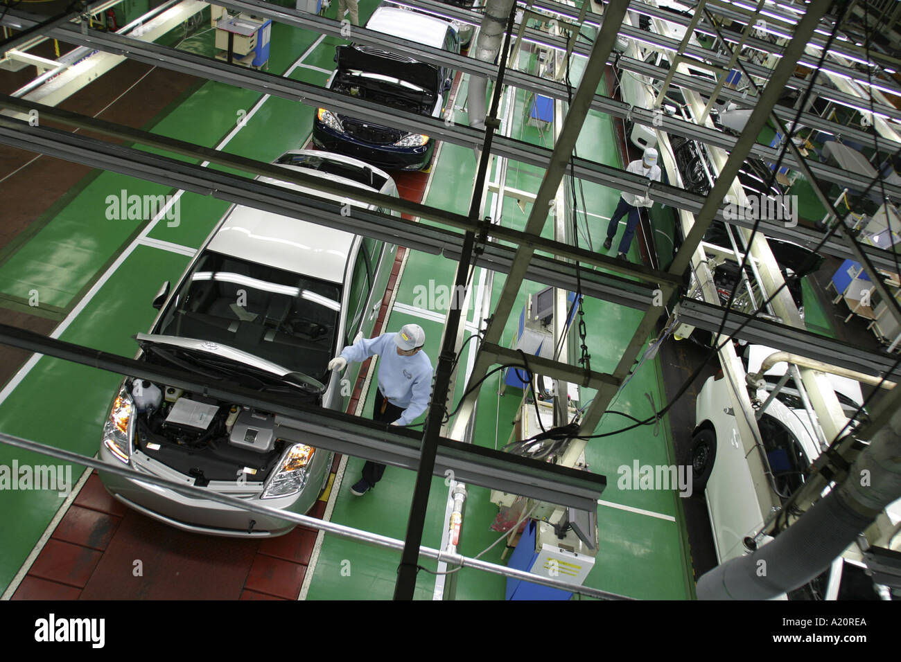 Auto Toyota la linea di produzione, Tsutsumi fabbrica, Toyota City, Nagoya, Giappone Foto Stock