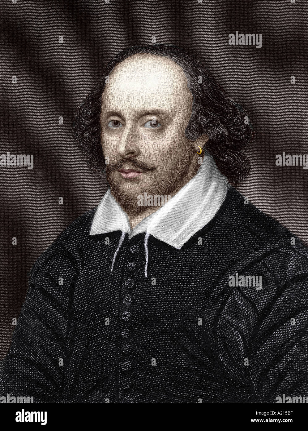 William Shakespeare 1564 1616 inciso da E Scriven fonte la Imperial Dizionario della biografia universale questa incisione è Foto Stock