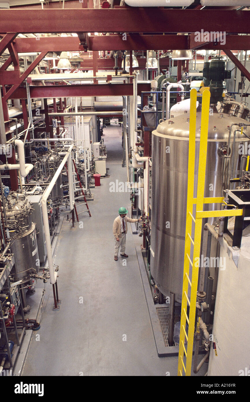 Tecnico in etanolo impianto pilota nazionale per le Energie Rinnovabili Golden Laboratorio Colorado Foto Stock
