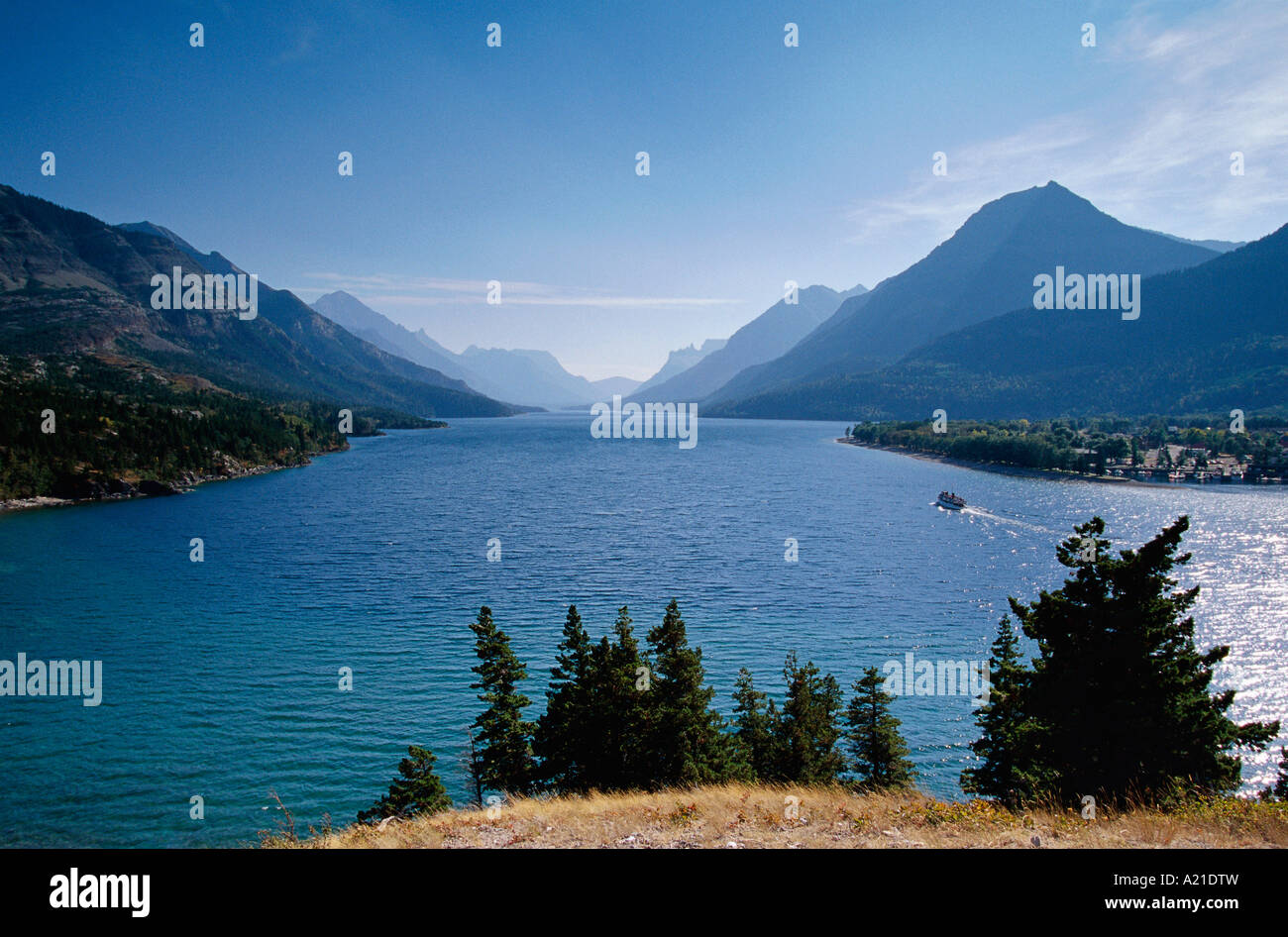 Parco Nazionale dei laghi di Waterton, Alberta, Canada Foto Stock