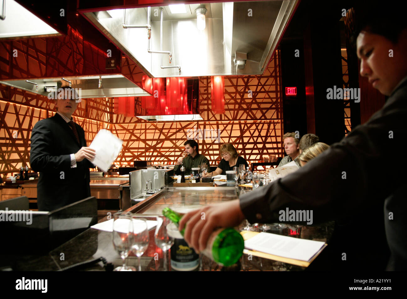 Degustazione di Sake Shibuya MGM Grand Las Vegas Nevada USA solo uso editoriale Foto Stock