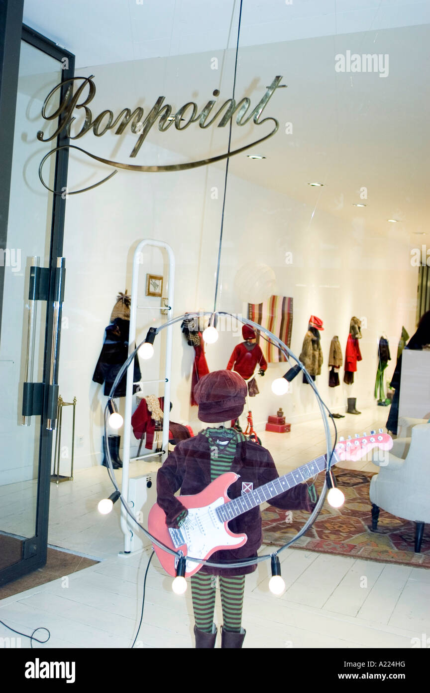 Parigi, Francia, shopping, negozi di lusso, boutique "Bonpoint' negozio finestra anteriore visualizza, abbigliamento per bambini designer Foto Stock