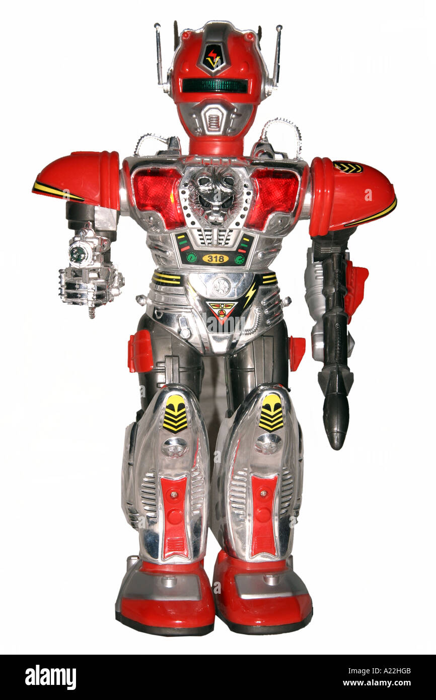 Giocattolo di plastica robot Foto Stock