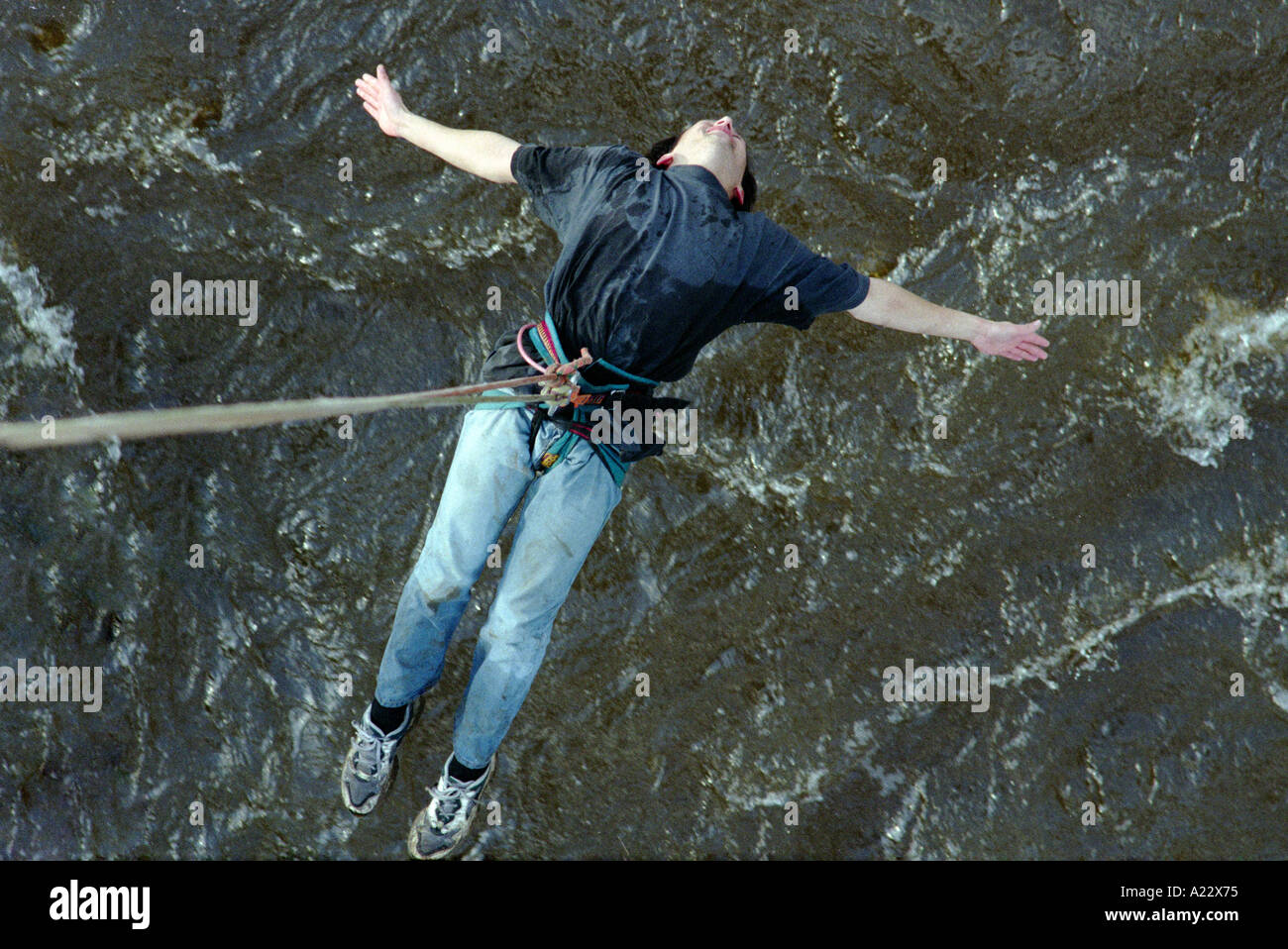 Bungee bridge ponticelli Foto Stock