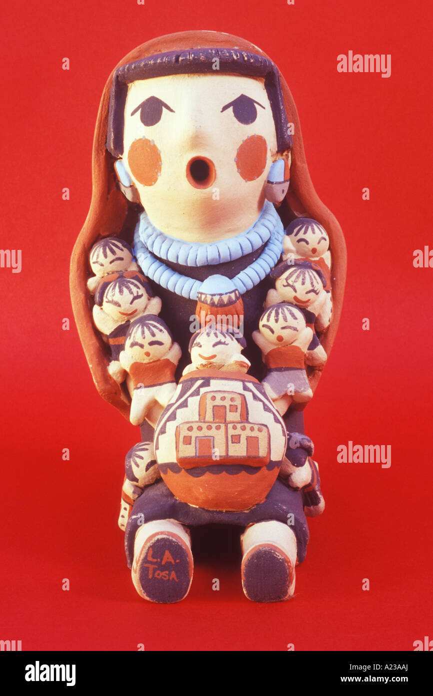 Jemez Indian Pueblo storyteller doll Jemez Pueblo nel Nuovo Messico Foto Stock
