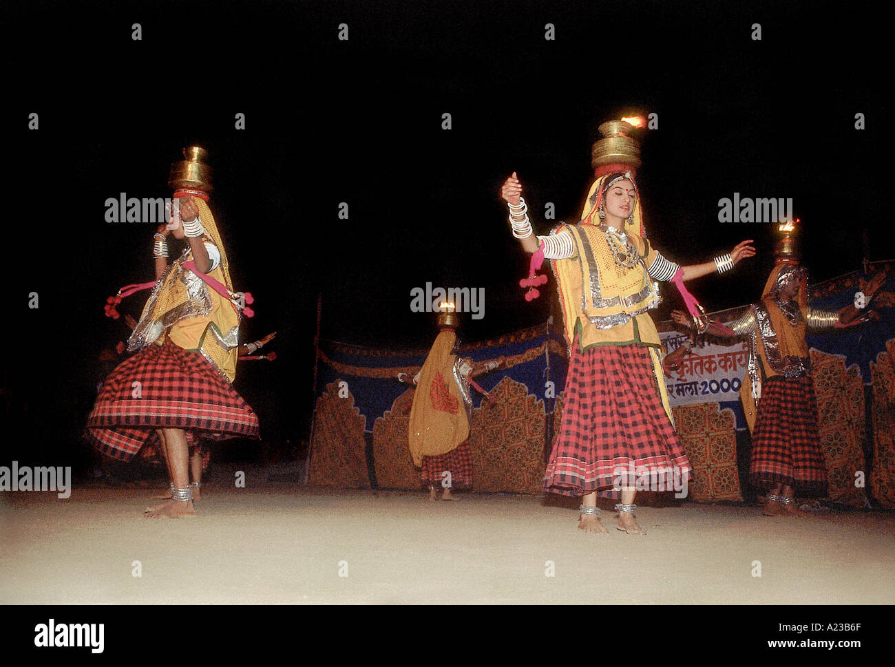 Charee danza, Pushkar, Ajmer, Rajasthan in India. Foto Stock