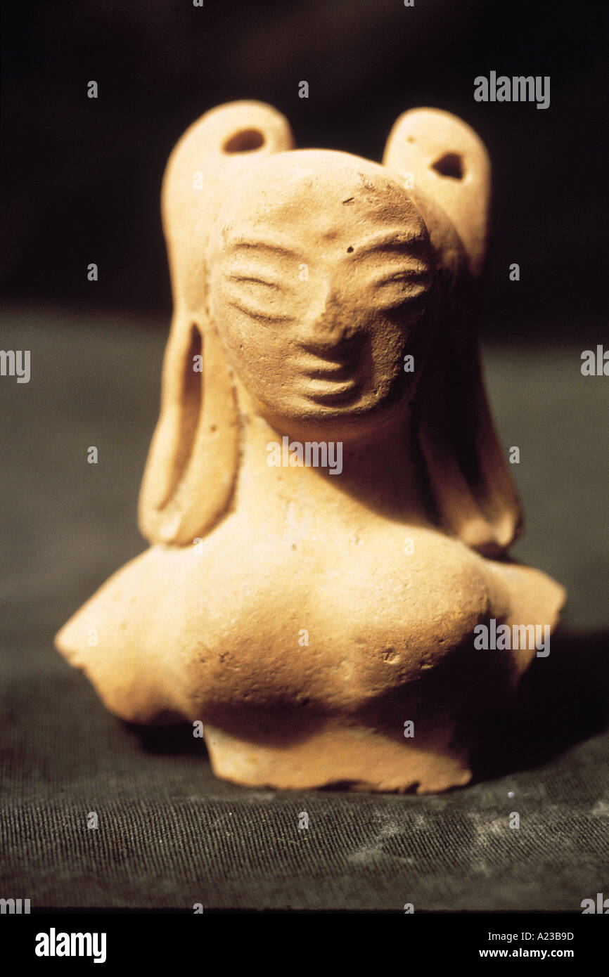 Busto di un animale femmina con testa. Periodo Kushana. Data: 100 A.D. Foto Stock