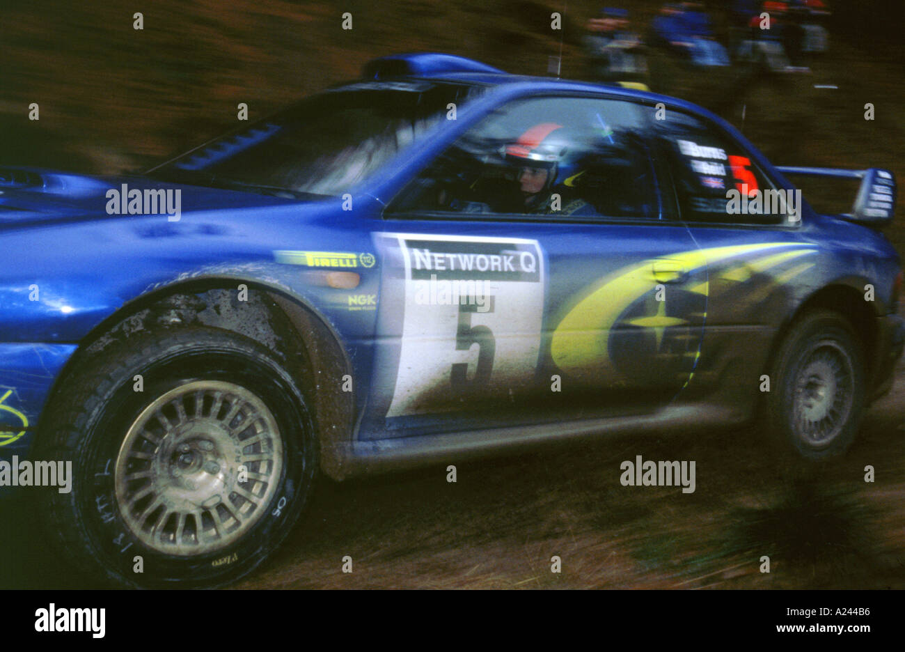 1999 Subaru Impreza WRC Q rete ustioni Foto Stock