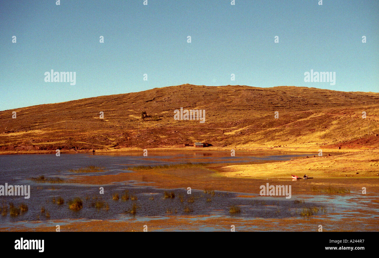 Vista del deserto alto lago di Arequipa area del Perù Foto Stock