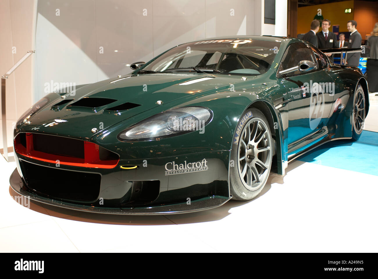 Aston Martin DBRS9 raffigurato all'Autosport International Show, Birmingham NEC 2006 Foto Stock