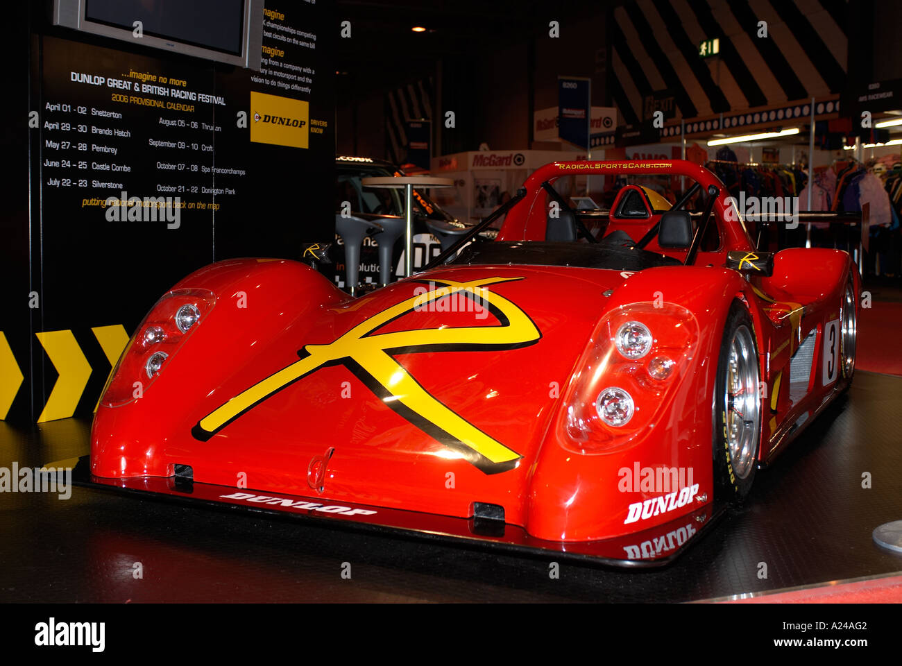 Radical sportscar raffigurato all'Autosport International Show, Birmingham NEC 2006 Foto Stock