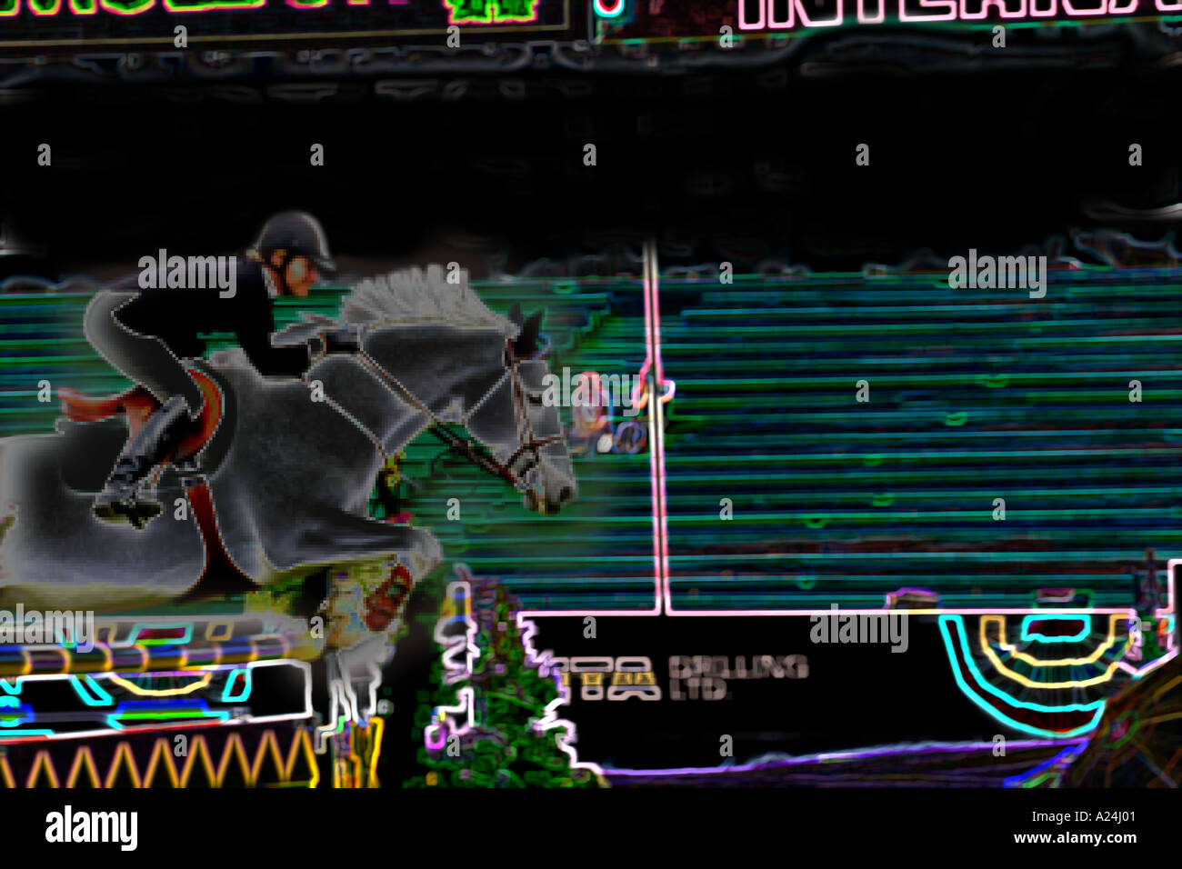 International Show Jumping a Prati di abete Calgary Alberta Canada Foto Stock