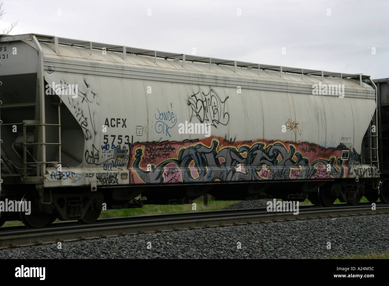 Nolo Auto con Graffiti a Caliente California USA Foto Stock