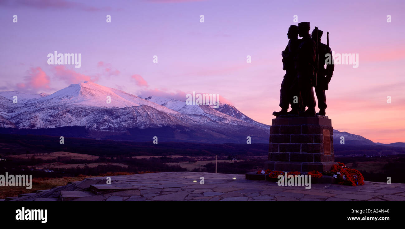 Il Commando Memorial, Spean Bridge, Lochaber, Highland, Scotland, Regno Unito Foto Stock