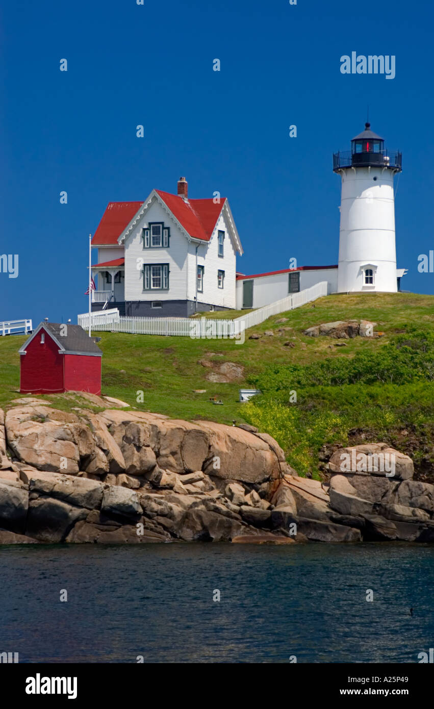 Cape Neddick Luce, Sohier Park, il Yorks, York, Maine, Stati Uniti Foto Stock