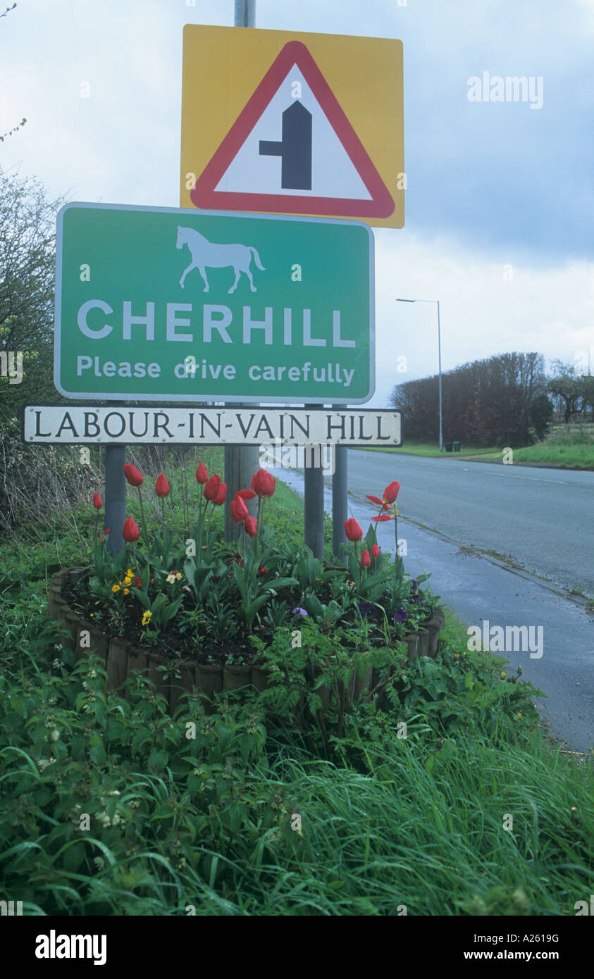 Segno. Lavoro-in-vana Hill, Foto Stock