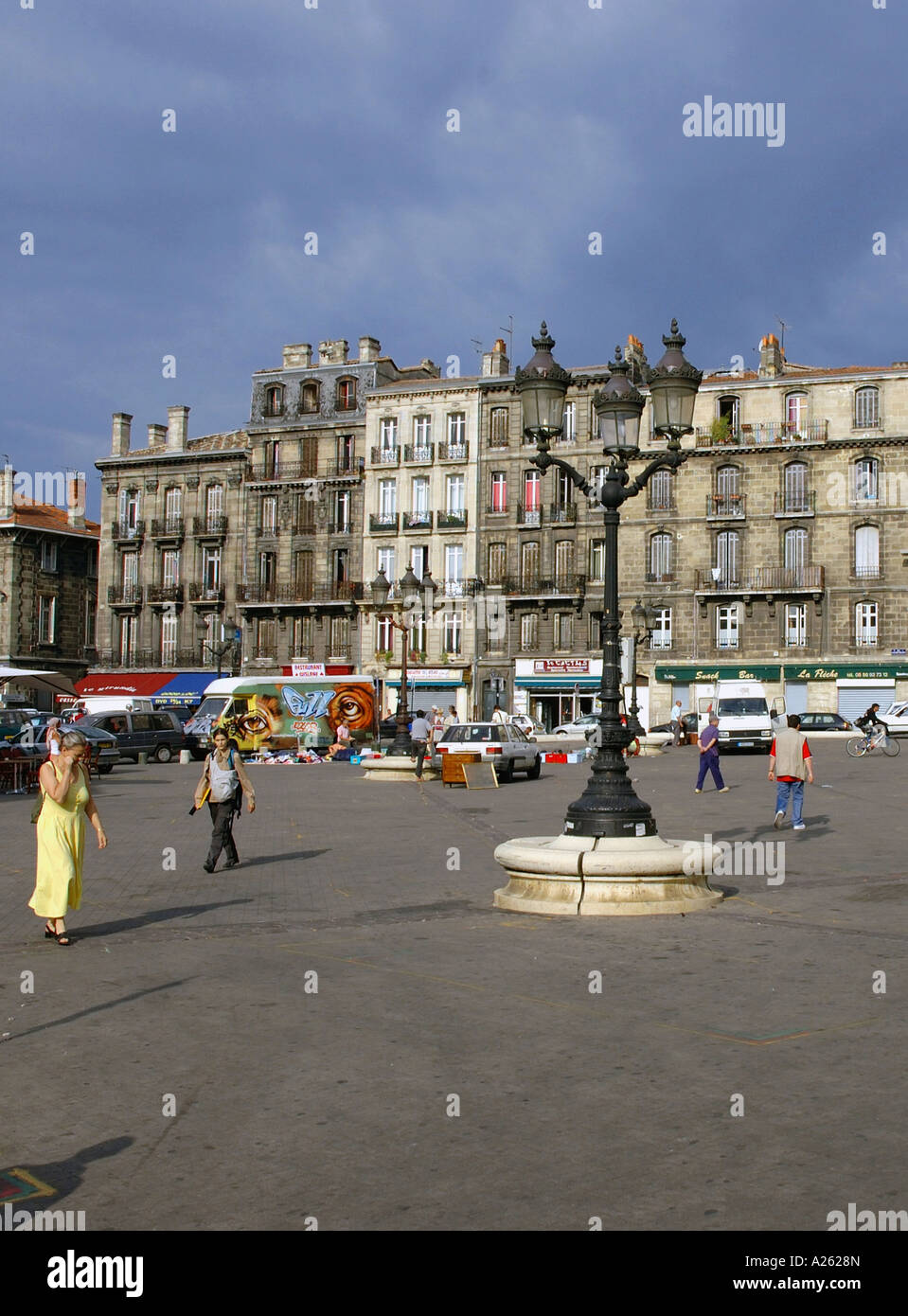 Vista panoramica della città di Bordeaux Centre Aquitaine Sudovest della Francia Europa Foto Stock