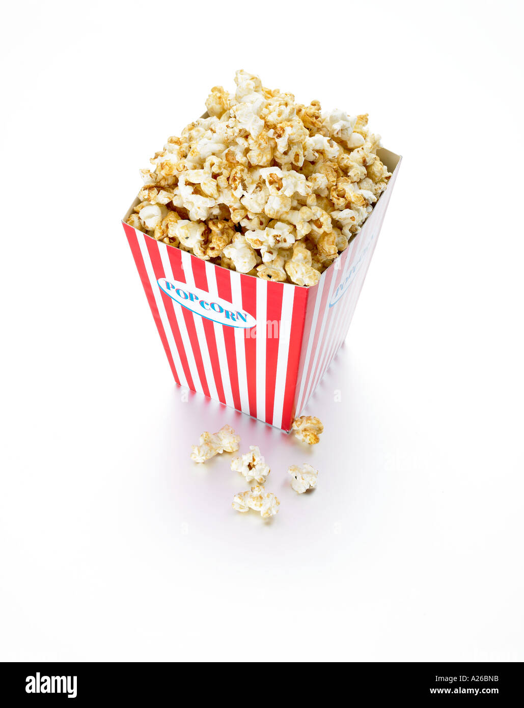 Il Popcorn in scatola di cartone Foto Stock