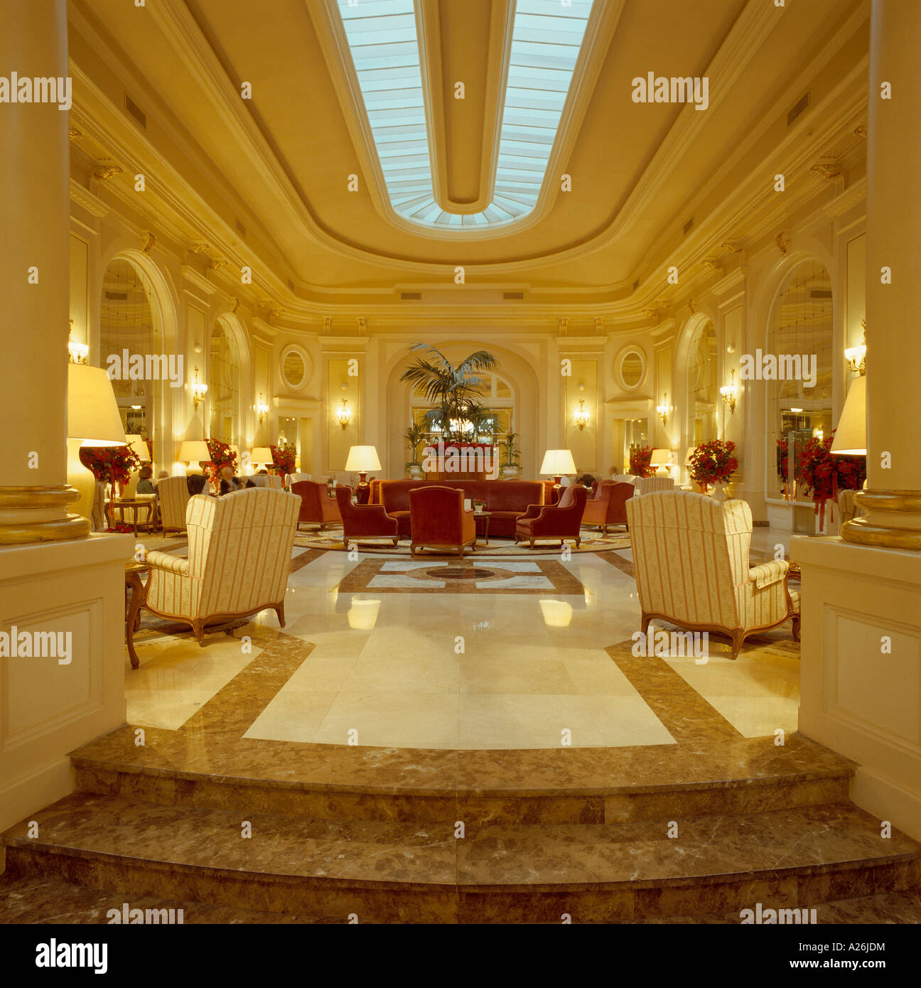 Vista di un opulento area lounge Foto Stock