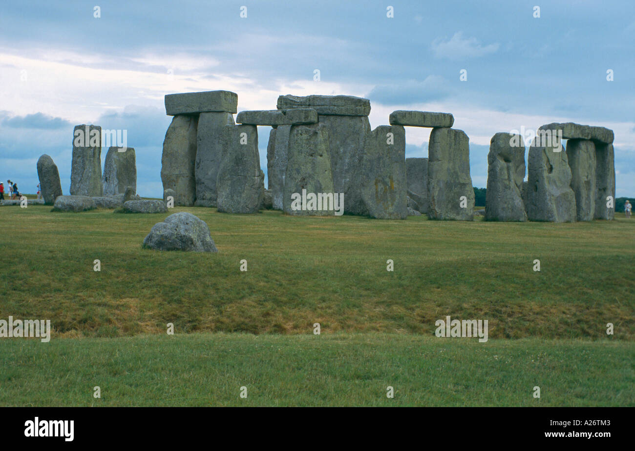 Stonehenge cerchio di pietra con Dig Wiltshire Regno Unito Foto Stock