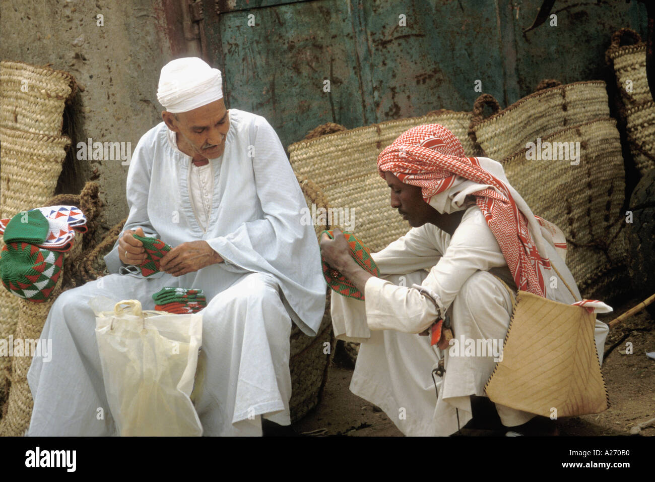 Venditori di mercato Il Cairo Foto Stock