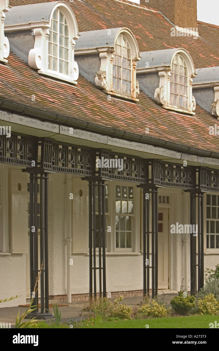 Case con finestre dormer Port Sunlight Wirral Inghilterra Foto Stock
