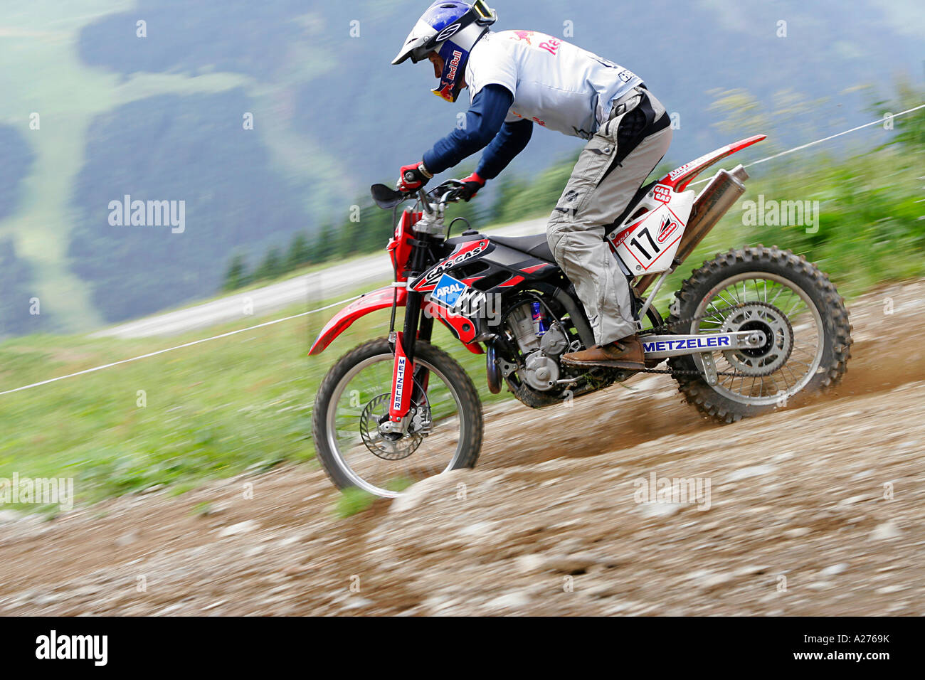 Driver di Motocross Foto Stock