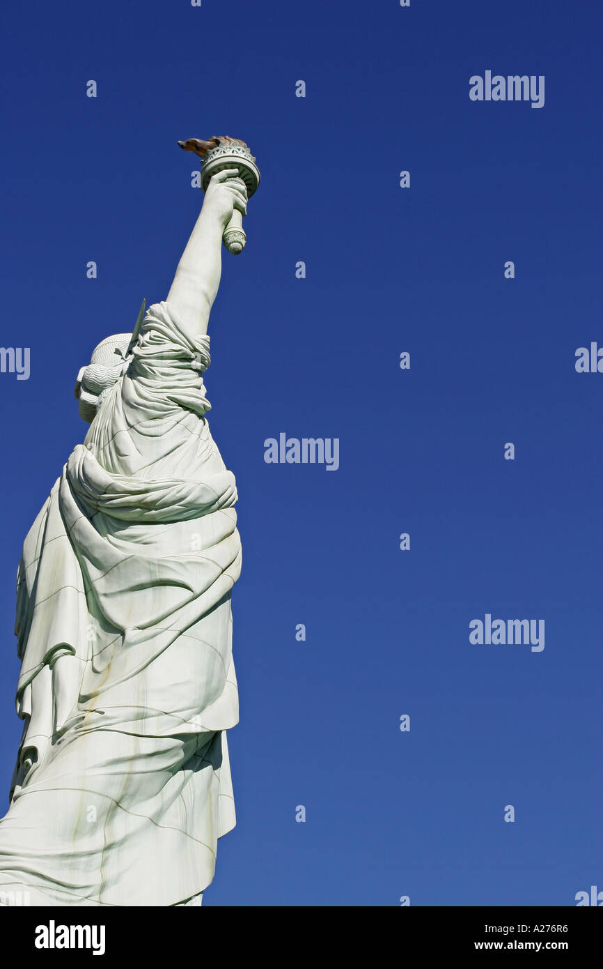 La replica della statua della Libertà a New York New York Hotel and Casino Las Vegas Nevada USA Foto Stock