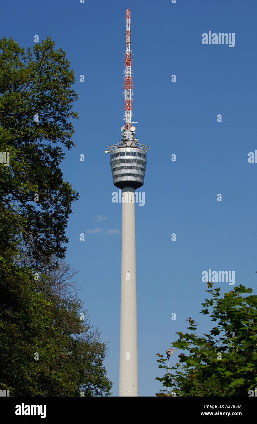Torre TV di Stoccarda, Baden-Wuerttemberg, Germania Foto Stock