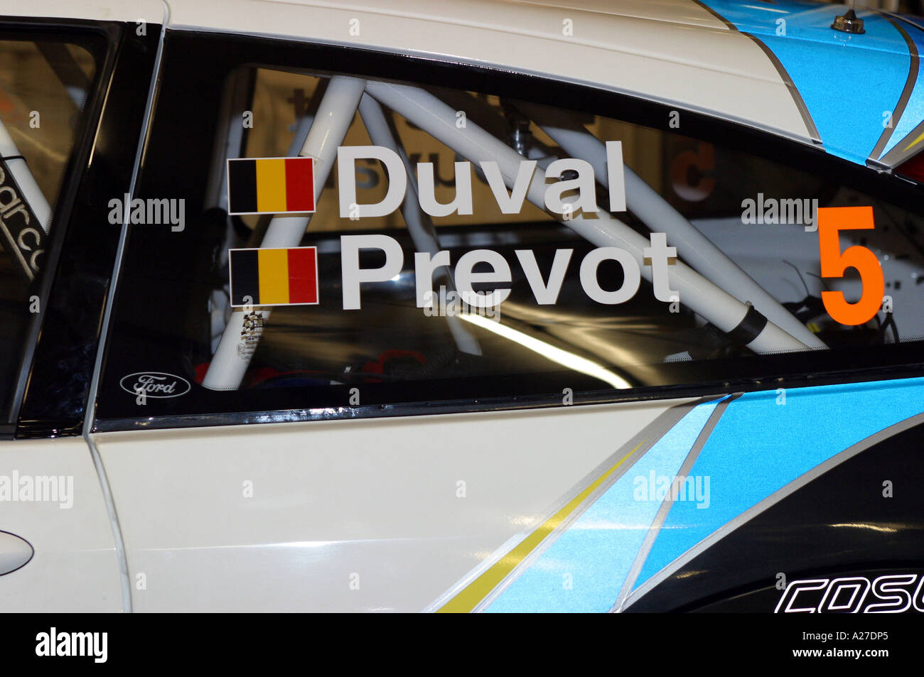 Francois Duval e Nicholas Prevot Ford Focus WRC Foto Stock