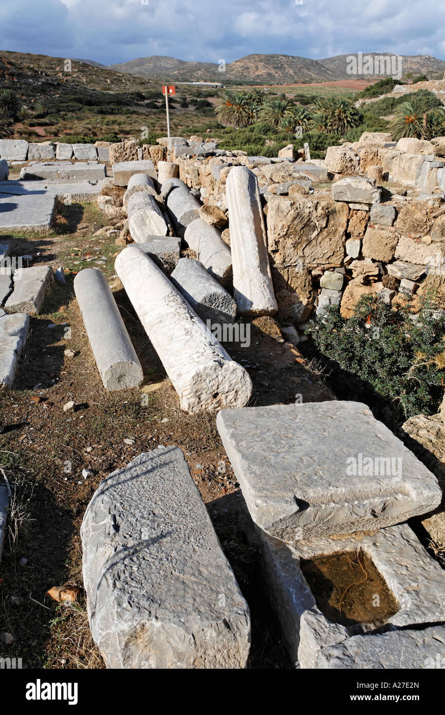 Itanos, basilica nella zona archeologica, orientale di Creta, Grecia Foto Stock