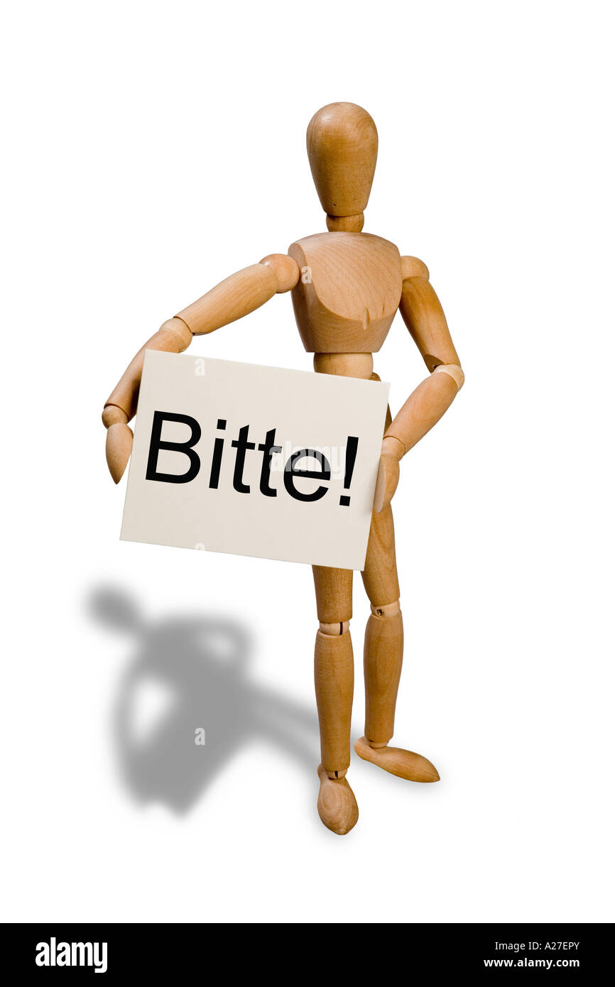 Si prega - immagine simbolica Foto Stock