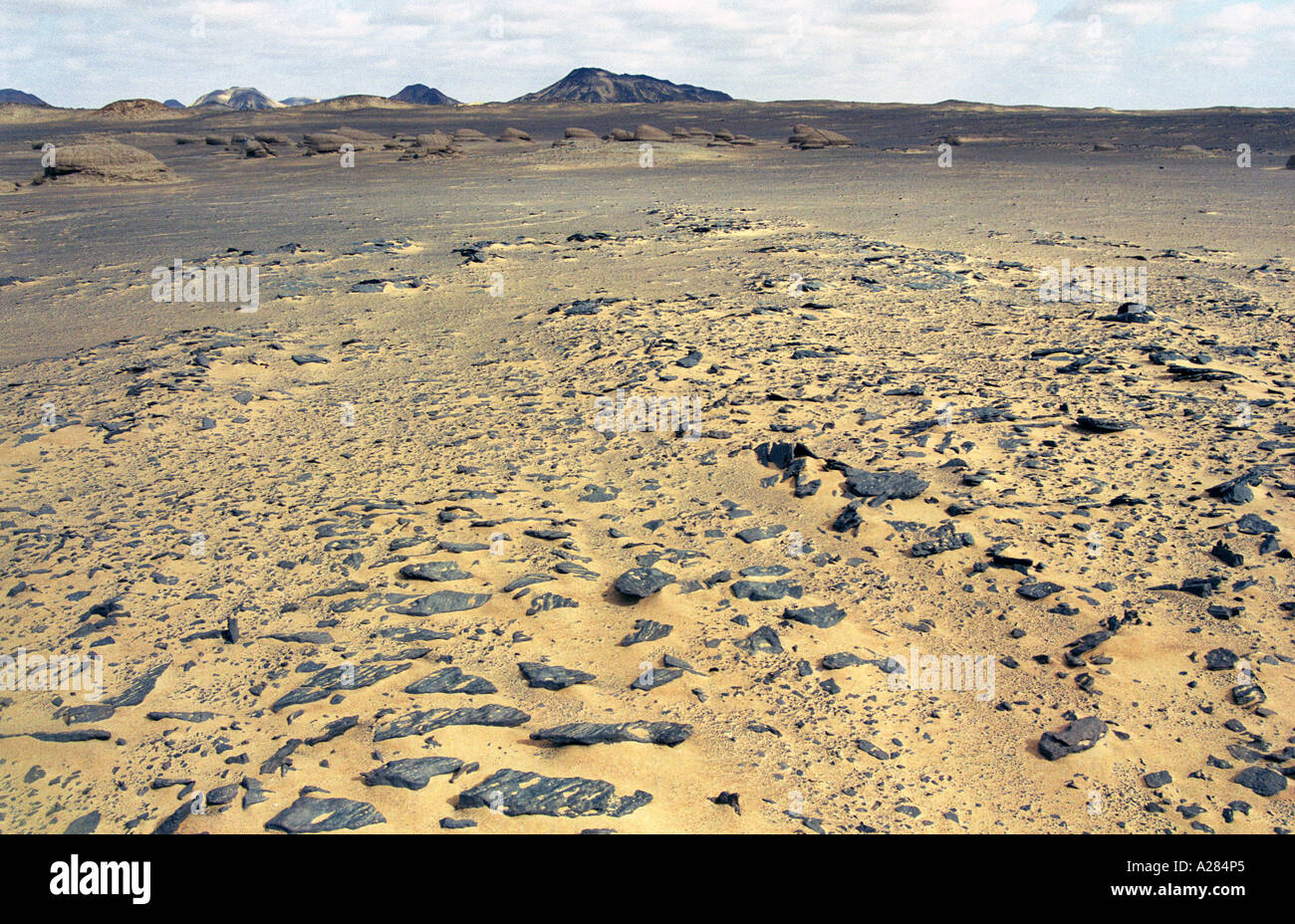 Nero deserto Egitto Foto Stock