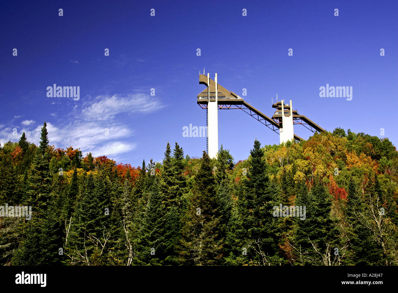 Lake Placid salti di sci Foto Stock