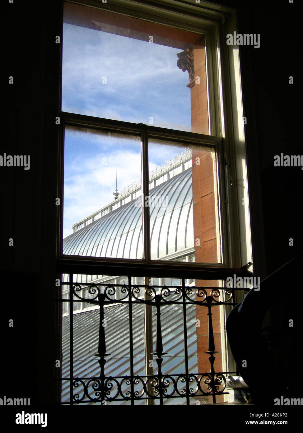 Giardini Invernali di tetto del conservatorio a popoli Palace Glasgow Foto Stock