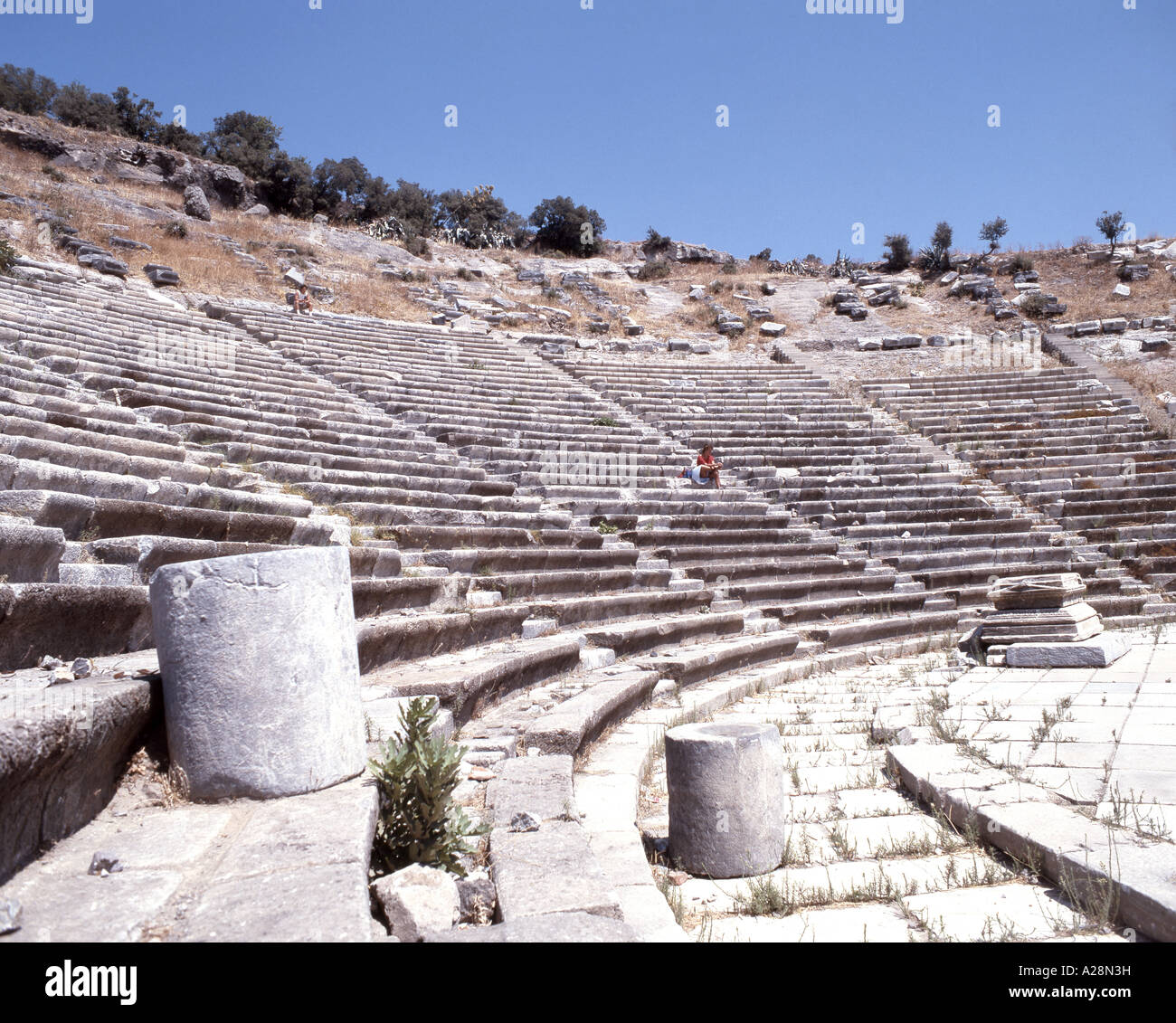 Teatro di Alicarnasso, Bodrum, Provincia di Mulga, Repubblica di Türkiye Foto Stock