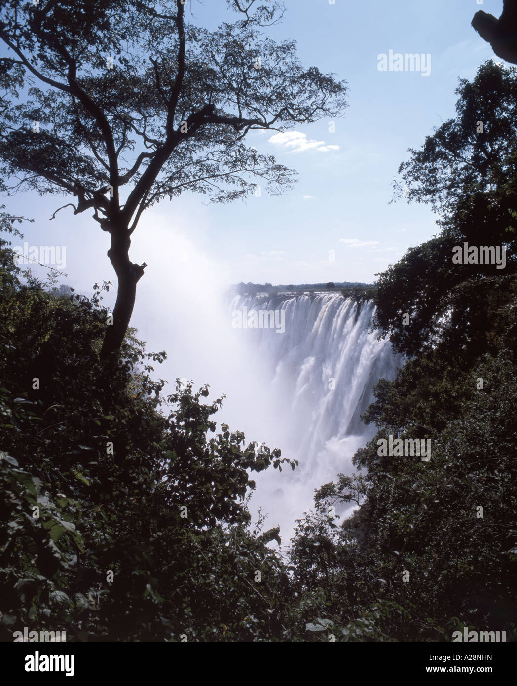 Victoria Falls (Mosi-oa-Tunya), Livingstone, sud della provincia, Zambia Foto Stock