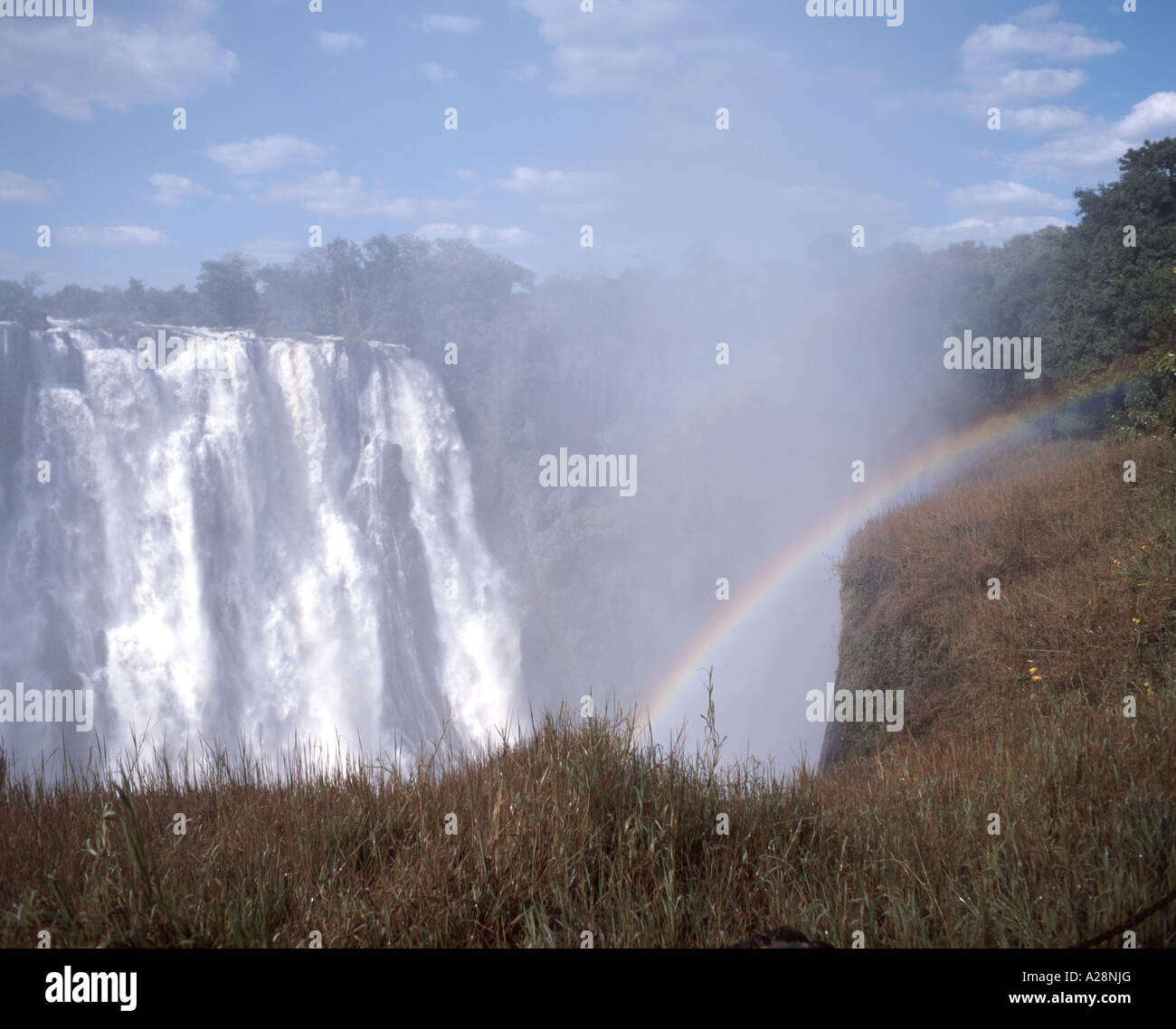 Victoria Falls (Mosi-oa-Tunya), Livingstone, sud della provincia, Zambia Foto Stock