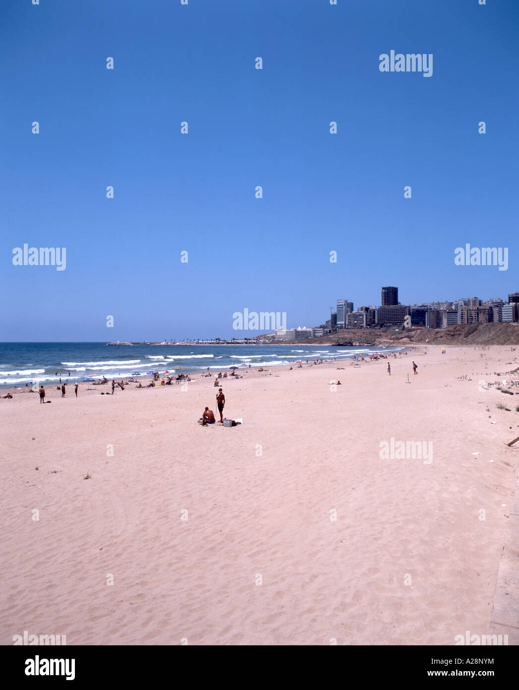 Ramlet Al Bayda Beach, Beirut Beirut Governatorato, Repubblica del Libano Foto Stock