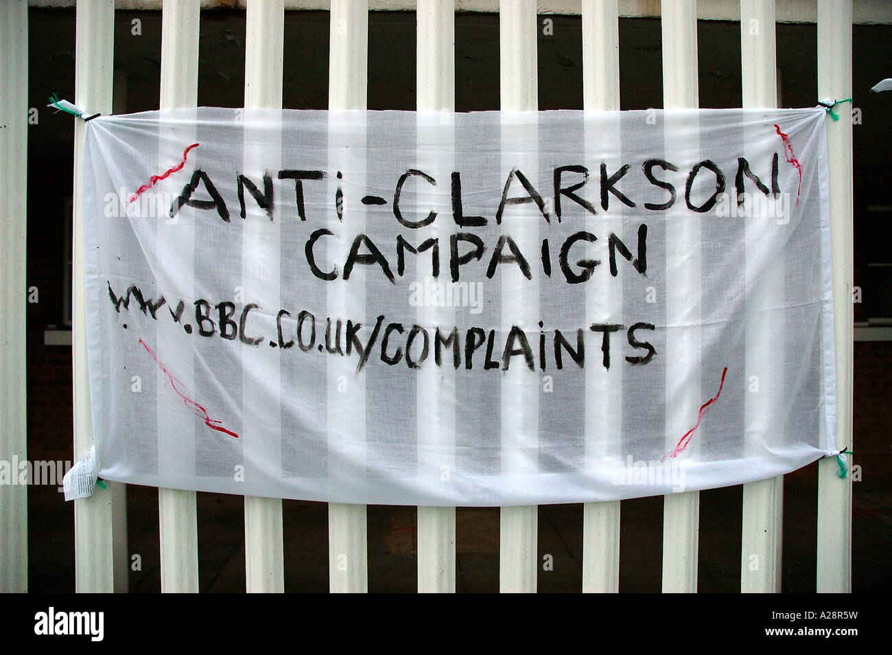 Anti Jeremy Clarkson Campaing Longbridge Foto Stock