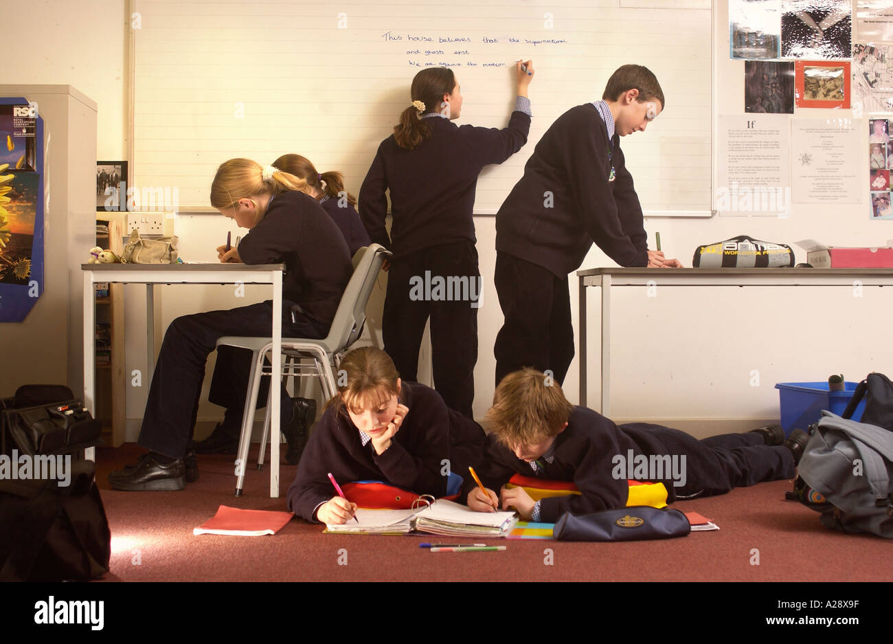 RE MILLFIELD scuola preparatoria di SOMERSET REGNO UNITO insegnante di inglese JIM Boyd che ha sviluppato le tecniche di apprendimento Foto Stock