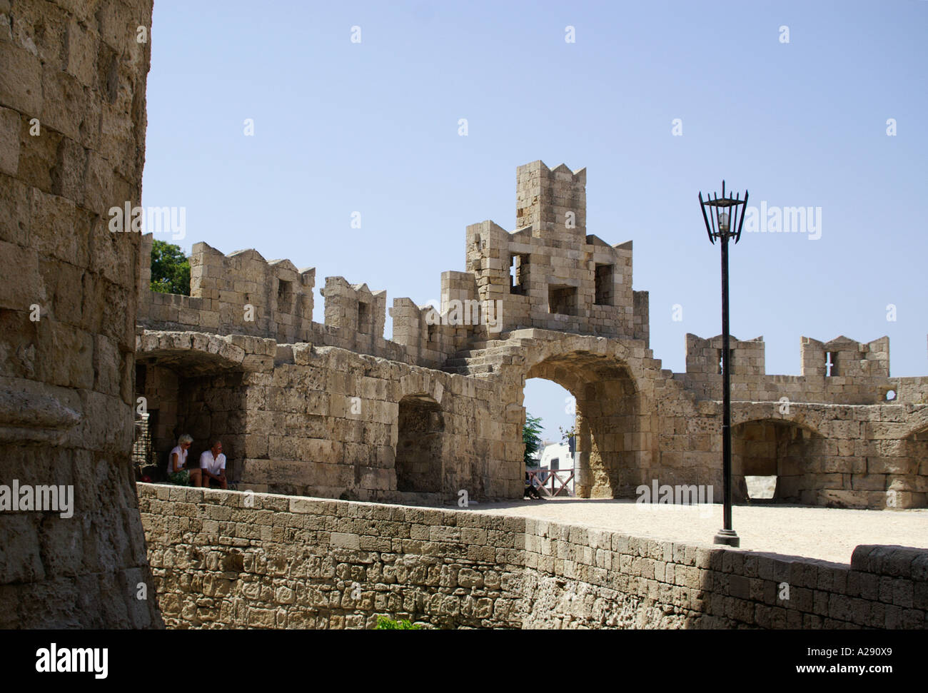 St Pauls Gate nella Città di Rodi RODI Grecia Foto Stock