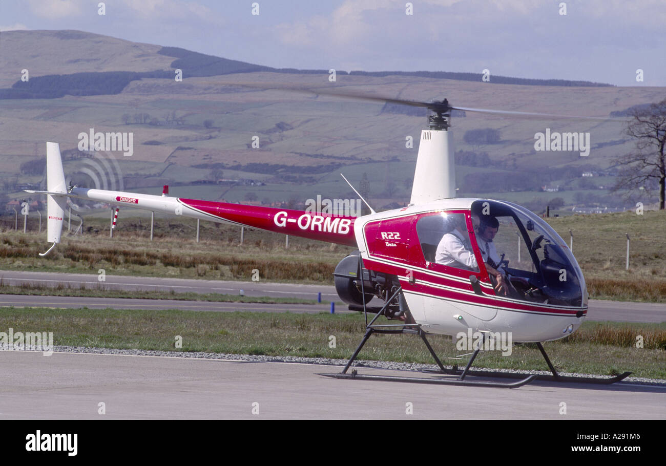 Robinson R22 Beta elicottero Light Utility e il trainer in elicottero. GAV 2160-205 Foto Stock