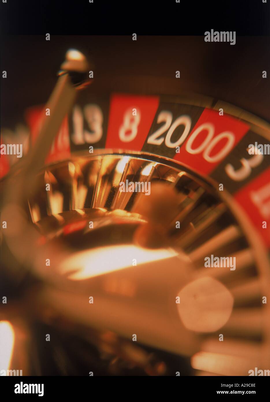 Dettaglio della ruota della roulette Picture Book Foto Stock