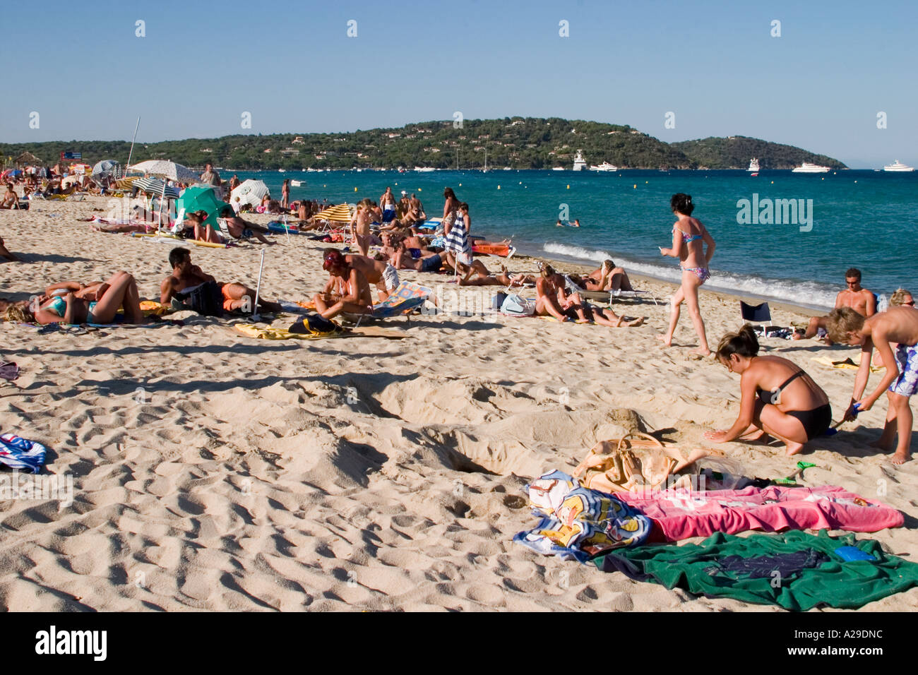 Plage de Pampelonne - Saint Tropez, Francia Foto Stock