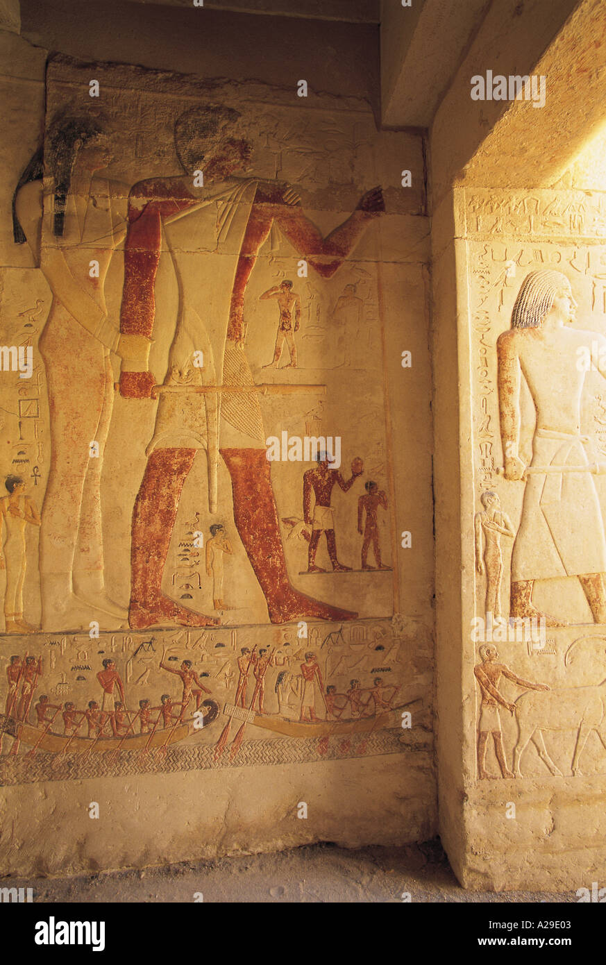 Tomba di Gizeh pittura Egitto Africa Grandadam S Foto Stock