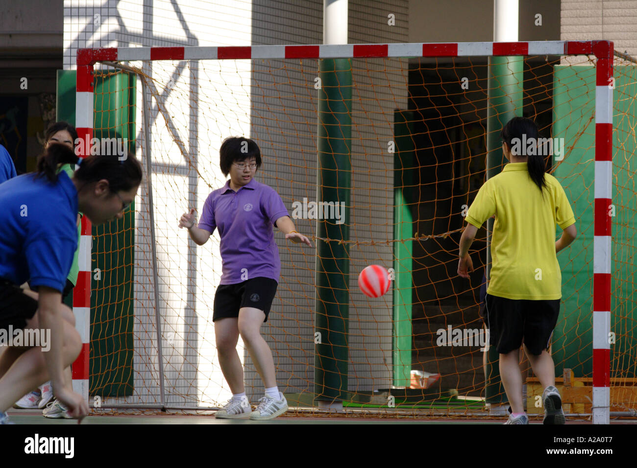 Un gioco di ragazze' Calcio, RAS di Hong Kong Foto Stock