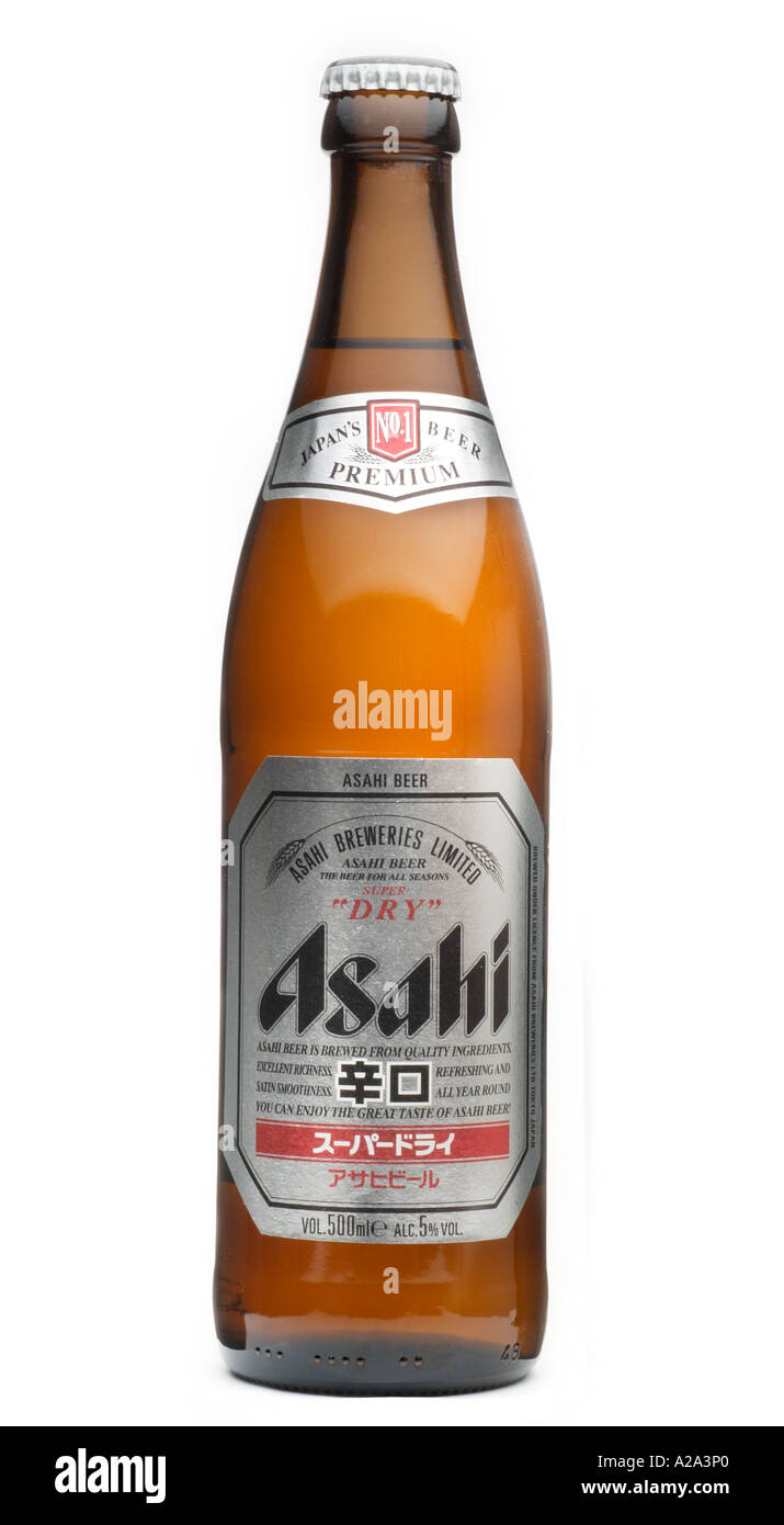 Asahi Breweries Birra Birreria super dry giappone numero no uno 1 ah sah hee Foto Stock