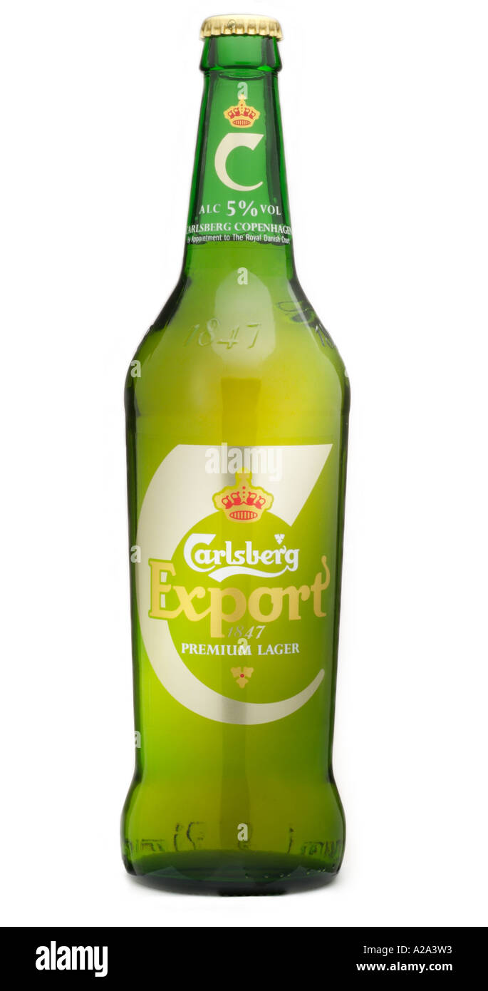 Esportazione di Carlsberg premium lager birra danese copenhagenroyal Danimarca corte Foto Stock